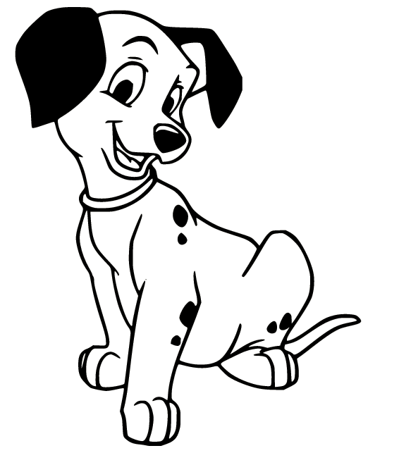 Smiling Dalmatian Coloring Pages