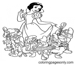 Snow White and the Seven Dwarfs Coloring Pages
