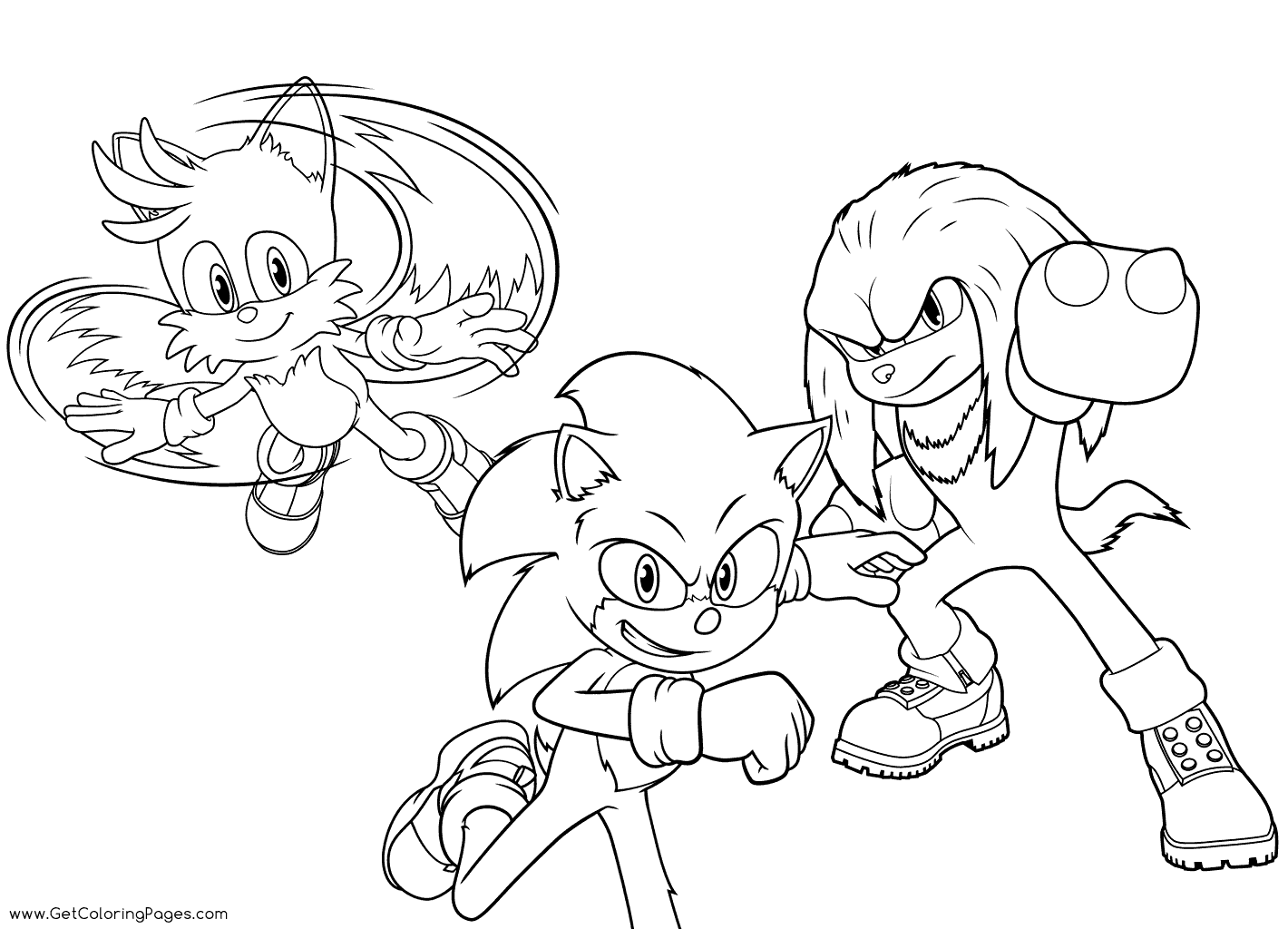 Sonic Tails para colorir