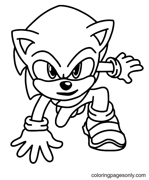 Sonic From Sonic the Hedgehog 2 Movie Coloring Pages
