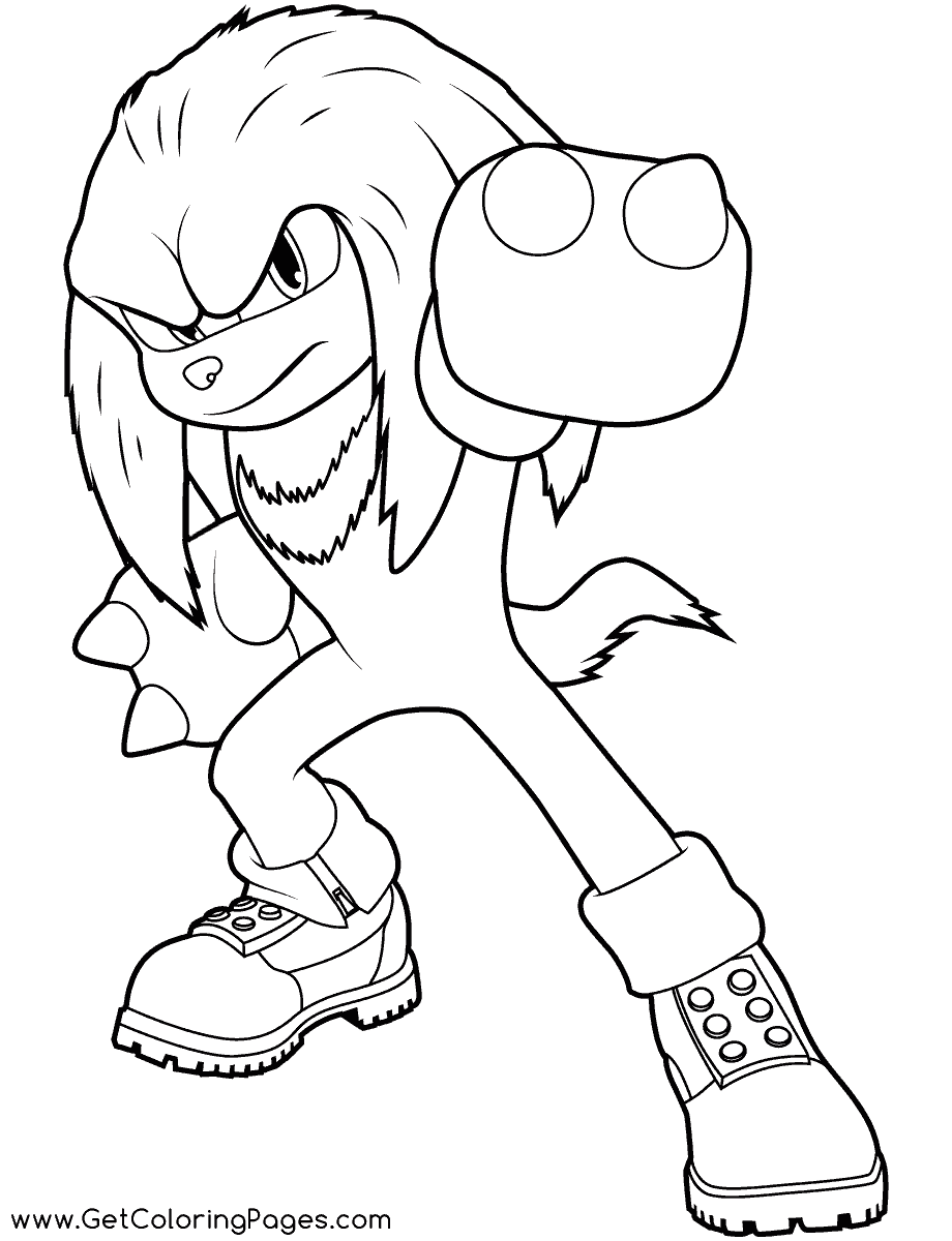 Sonic X Knuckles O Equidna para colorir