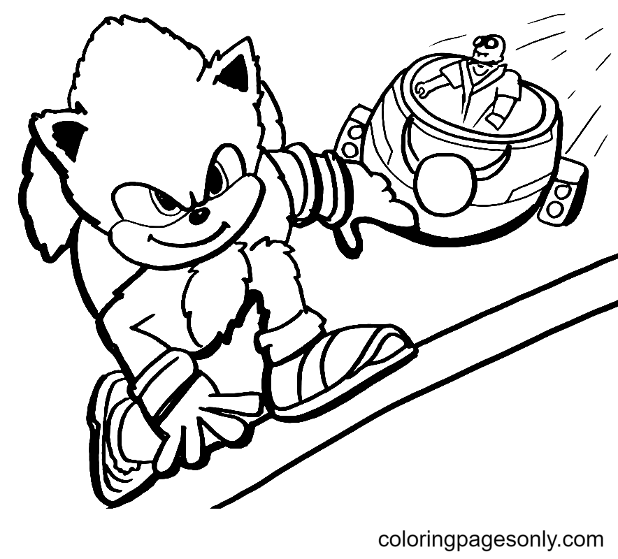 Sonic Eggman Colouring Pages - Coloring Pages For Kids E08