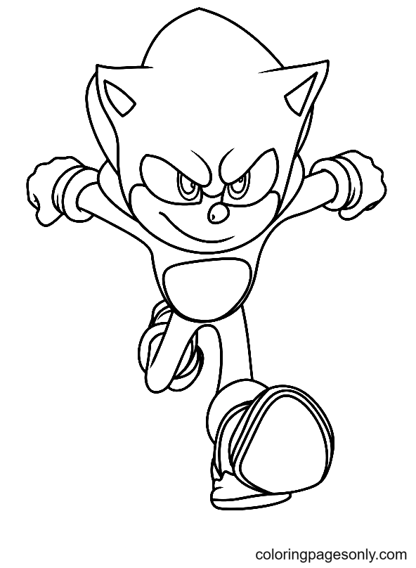 Sonic the Hedgehog 2 The Movie Coloring Page
