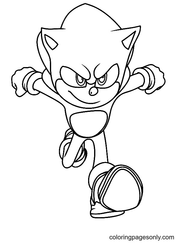 Sonic o ouriço 2 para colorir