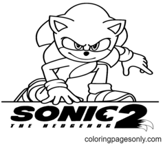 Desenho de Longclaw de Sonic 2 - O Filme para colorir