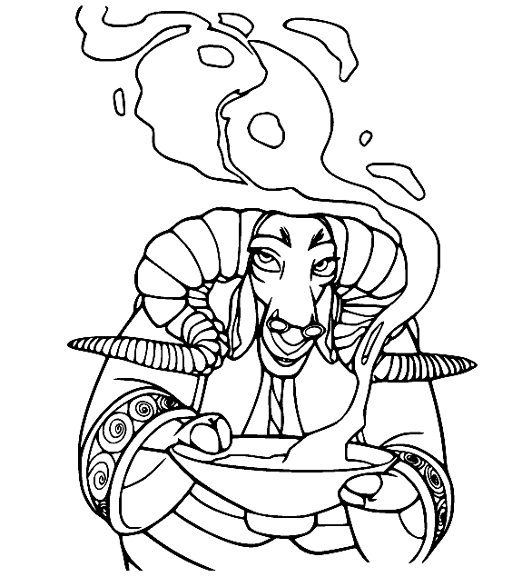 Soothsayer from Kung Fu Panda 2 Coloring Page