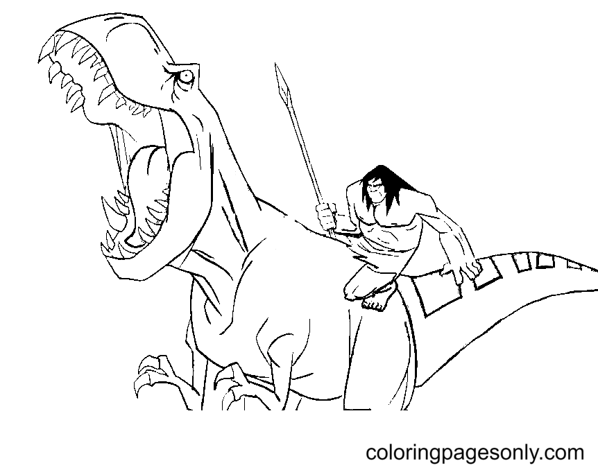 Spear with Fang Printable Coloring Page