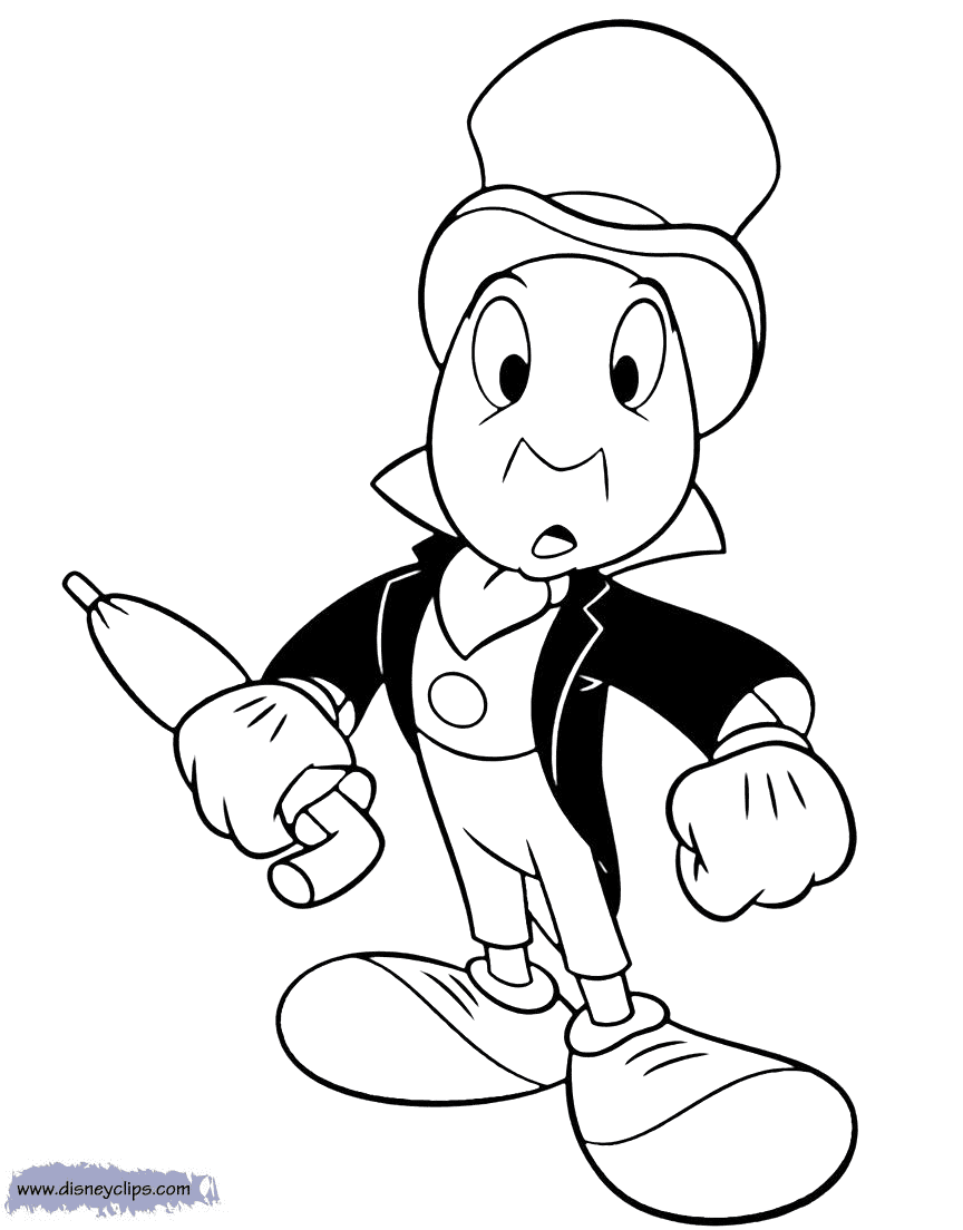 Startled Jiminy Coloring Pages