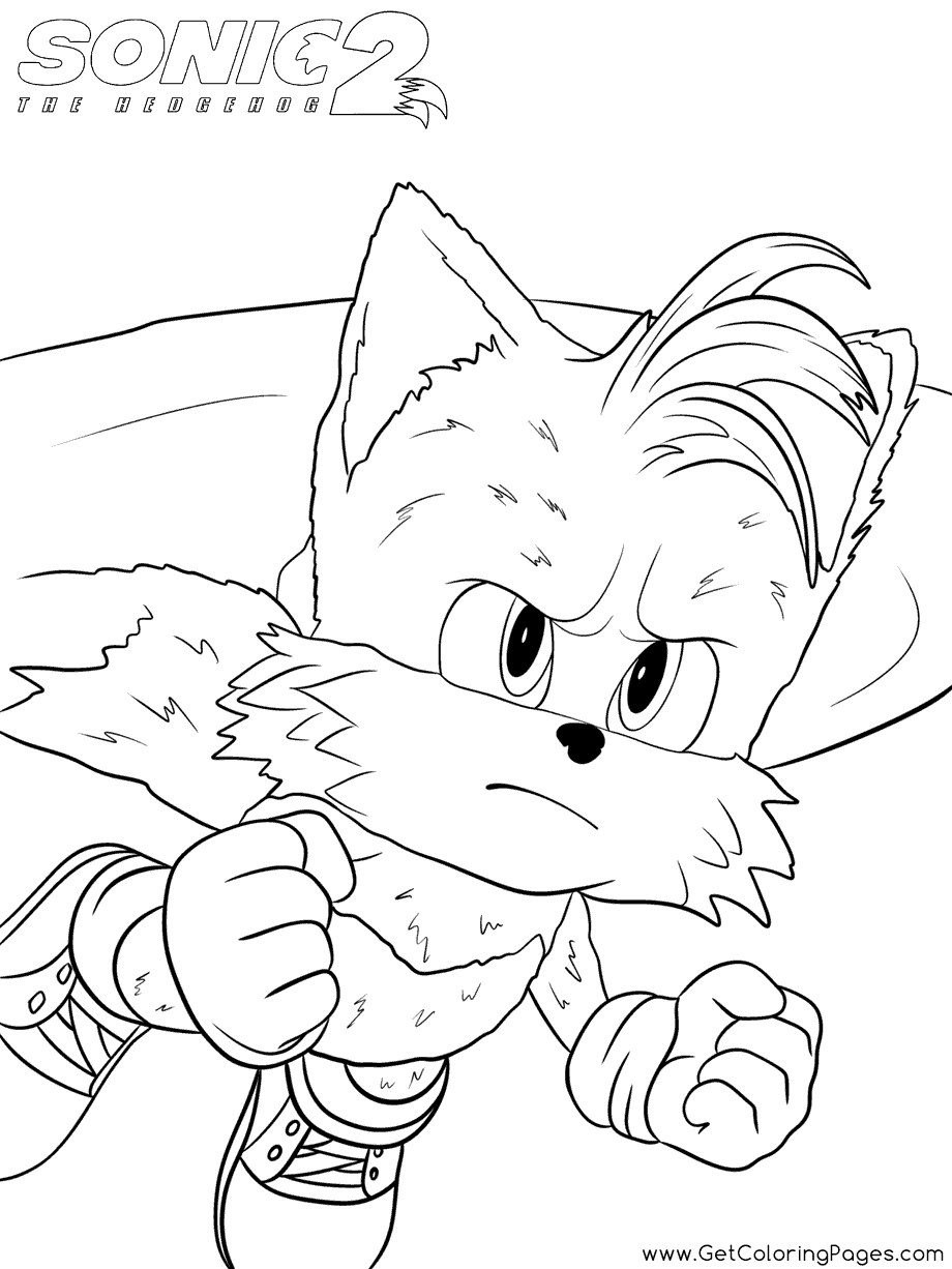 Tails – Sonic the Hedgehog 2 Coloring Page