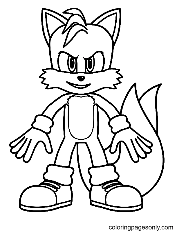Tails de Sonic the Hedgehog 2 Página para colorear