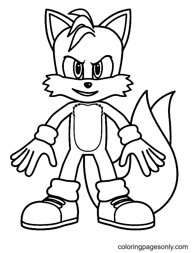 Tails Exe Coloring Pages Sketch Coloring Page