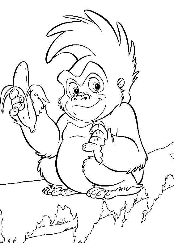 Terk avec une banane de Tarzan