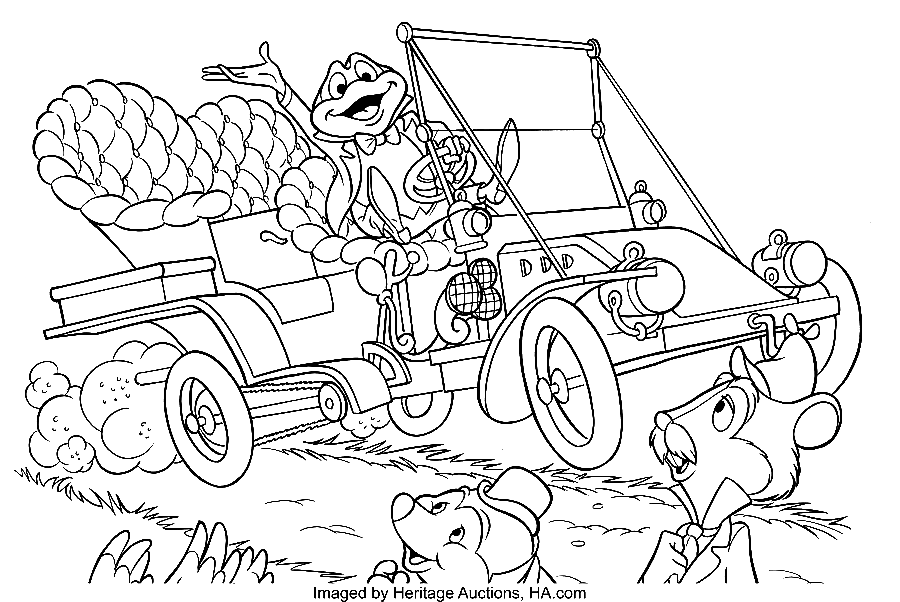 Die Abenteuer von Ichabod und Mr. Toad zum Ausmalen
