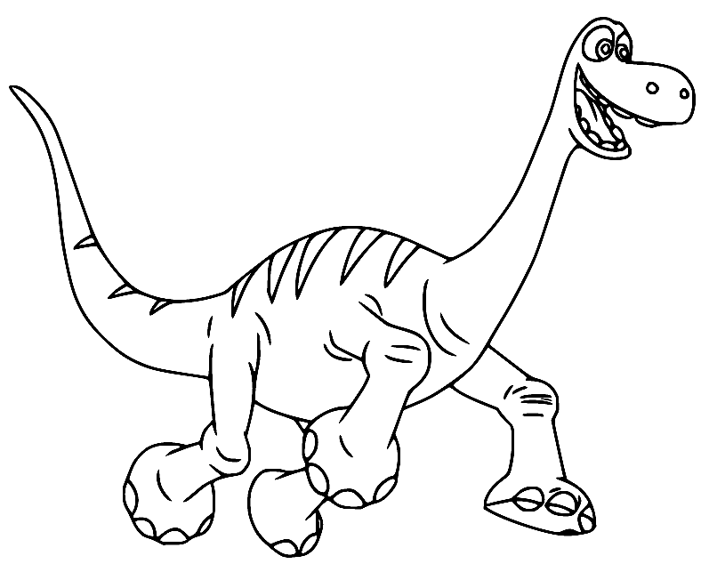 The Good Dinosaur Arlo Coloring Page