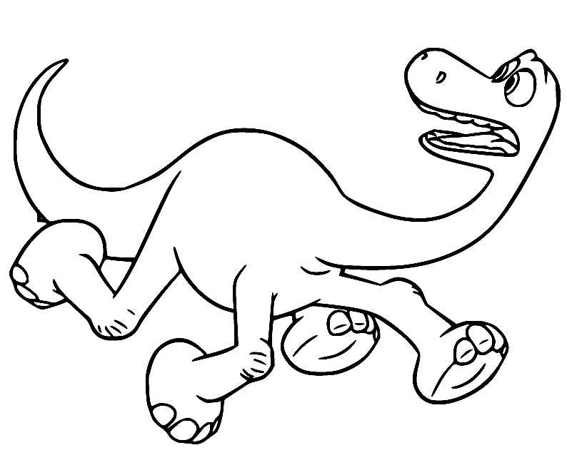 The Good Dinosaur Arlo Running Coloring Page