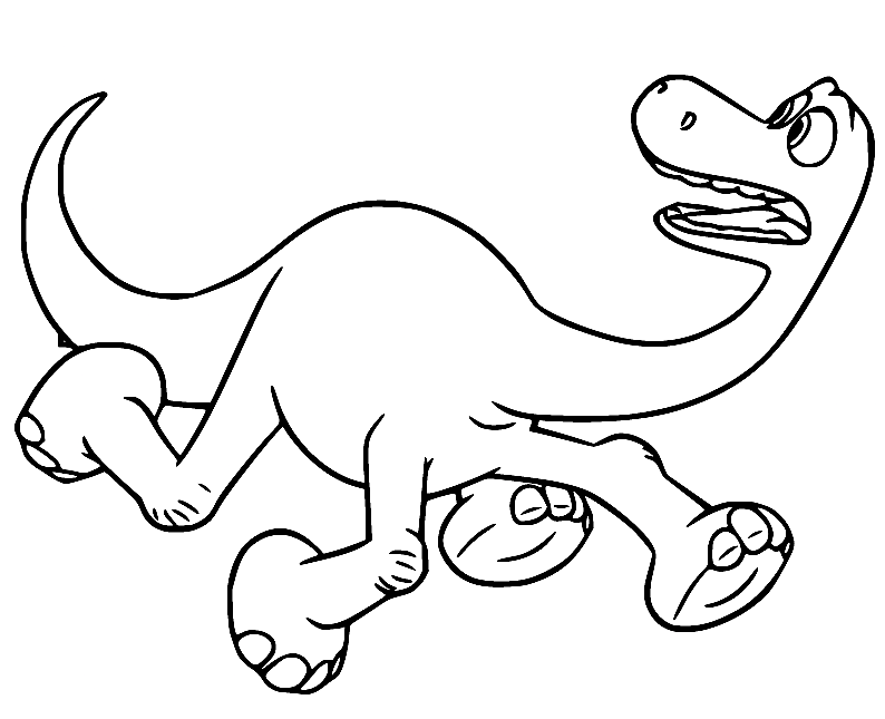 Arlo Helps Spot Good Dinosaur Coloring Pages - Free Printable