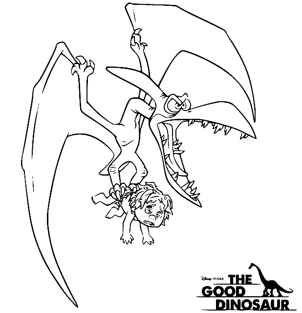 Thunderclap the Pterodactyls Got Spot Coloring Pages