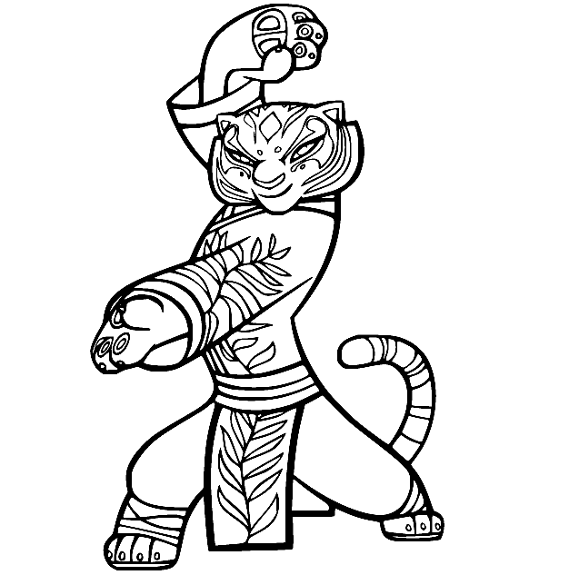 Tigress from Kung Fu Panda Coloring Pages