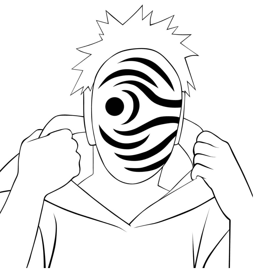 93 Tobi Naruto Coloring Pages Latest HD - Coloring Pages Printable