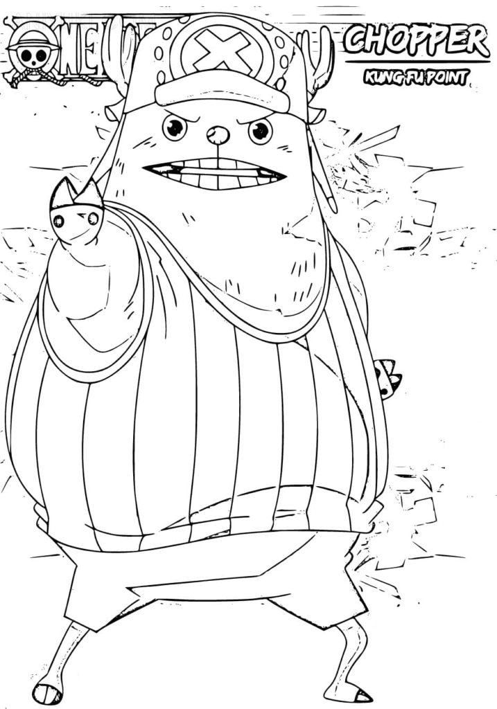 Tony Tony Chopper Kung Fu Coloring Pages