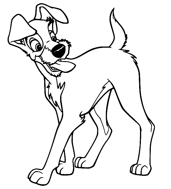 Tramp Walking Coloring Pages