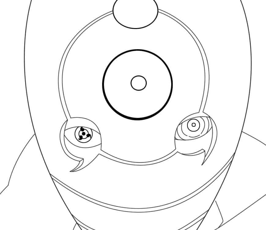 Desenhos para colorir Uchiha Obito Akatsuki - Desenhos para colorir grátis  para imprimir