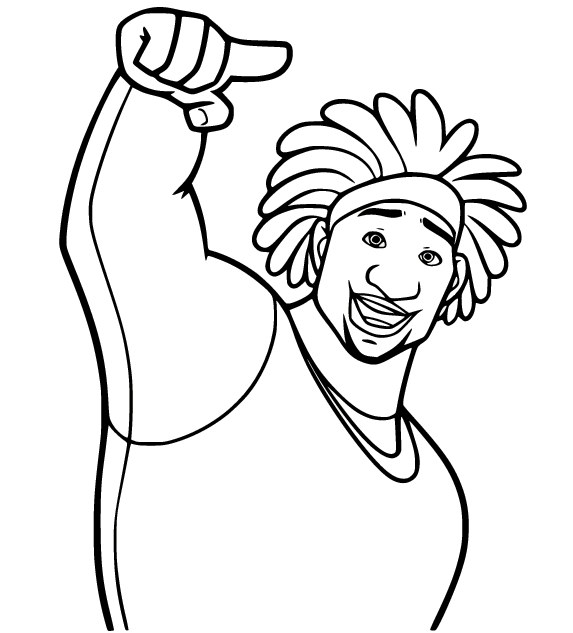 Wasabi from Big Hero 6 Coloring Page
