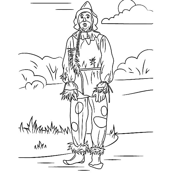 Wizard of Oz Scarecrow Coloring Pages