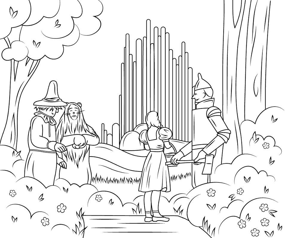 Wizard Of Oz Emerald City Coloring Pages