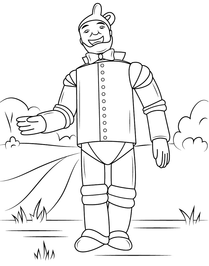 Wizard of Oz Tin Man Coloring Page
