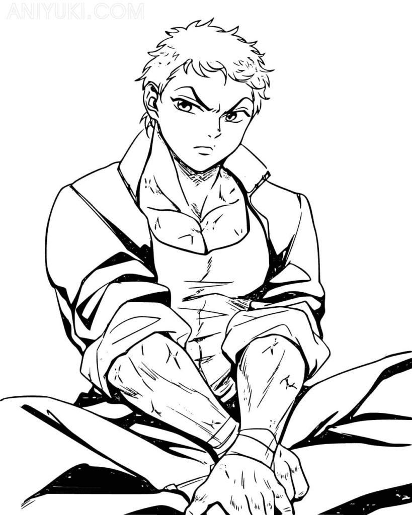 Young Baki Coloring Page