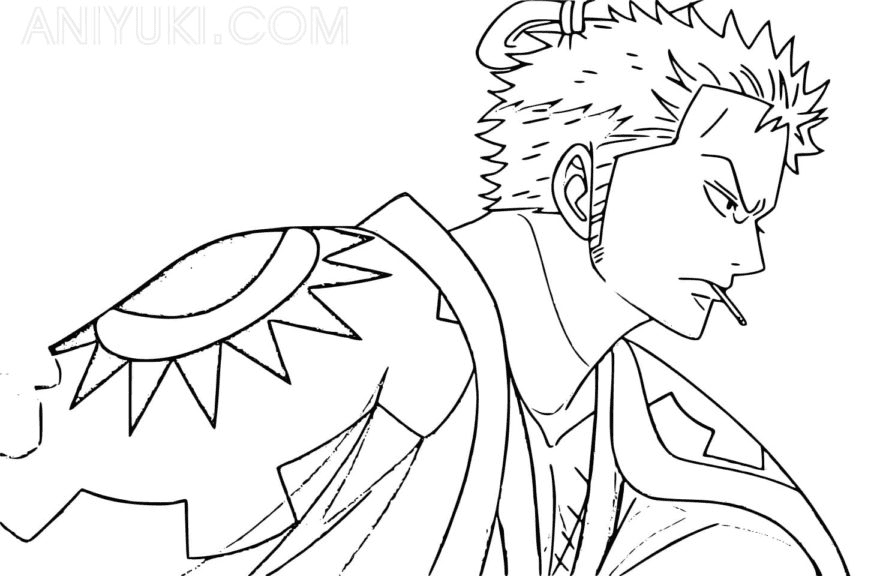 Zoro – One Piece Coloring Page