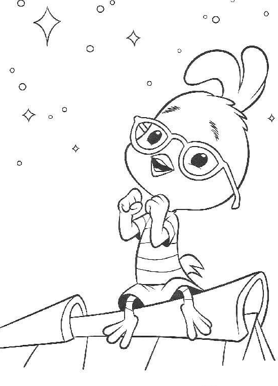 Ace Cluck – Chicken Little Coloring Page
