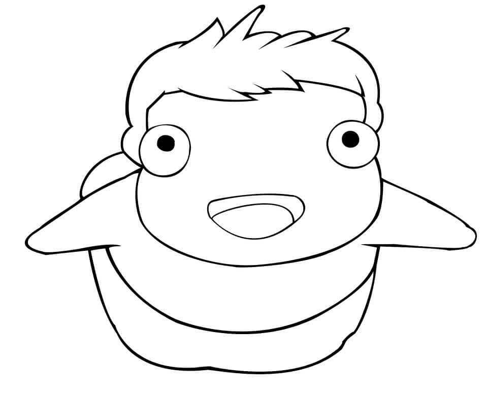 Adorable Ponyo Coloring Pages