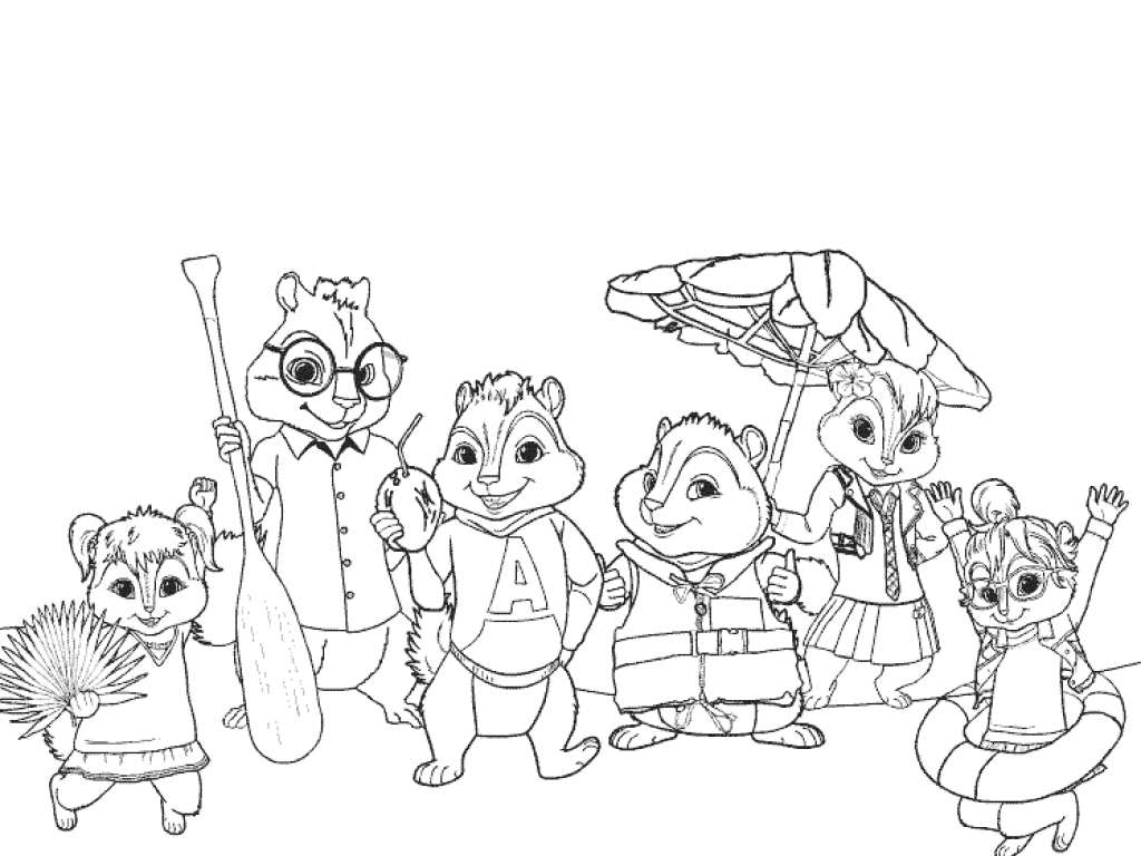 alvin and the chipmunks 2 the squeakquel coloring pages