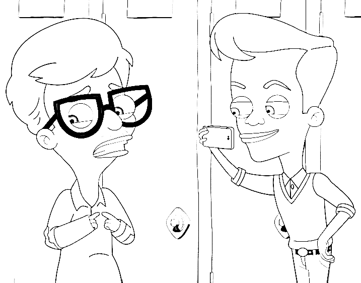 Andrew Glouberman and Matthew MacDell Coloring Page