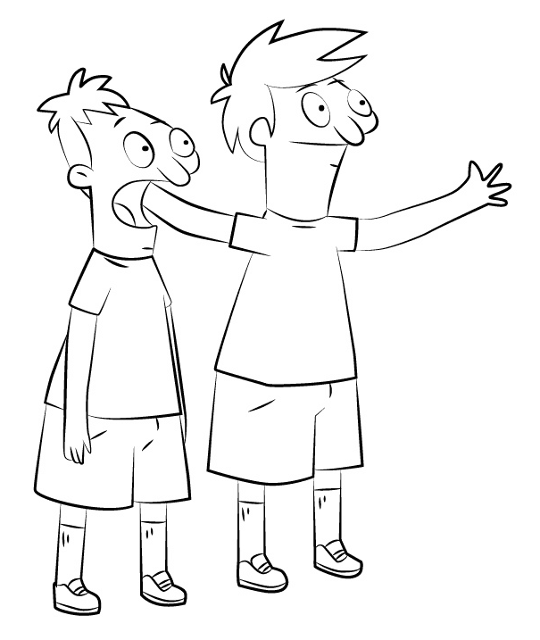 Andy and Ollie Pesto Coloring Page