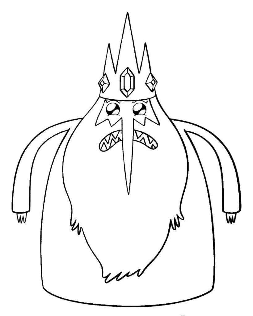 Angry Ice King Coloring Page