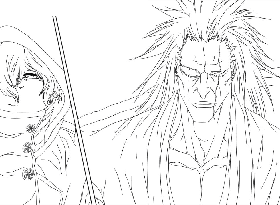 Angry Kenpachi Coloring Page