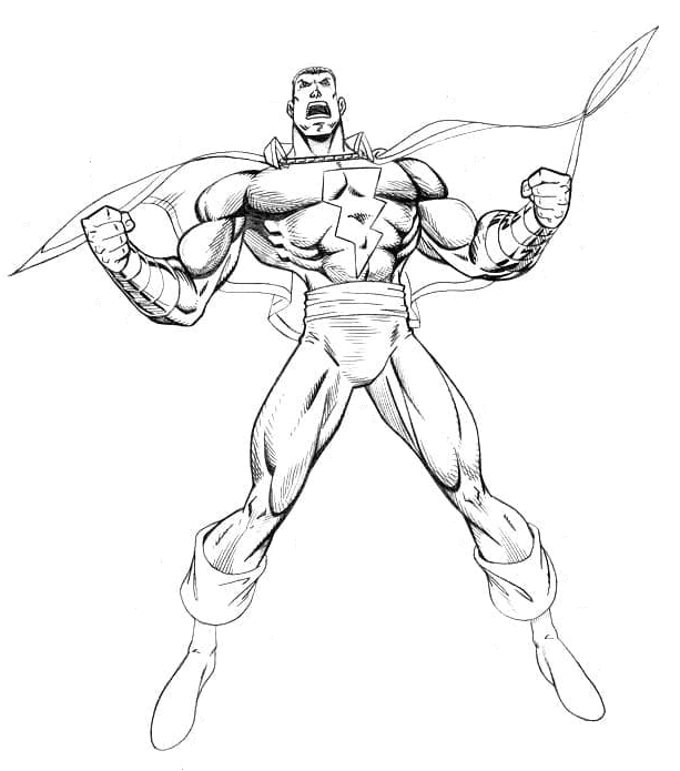 Angry Shazam Coloring Page