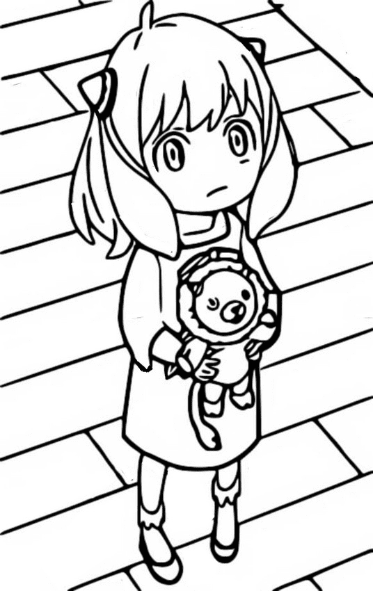Anya from Spy x Family Coloring Page