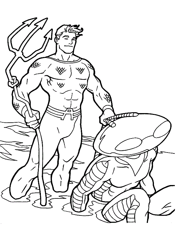 Aquaman pega o Arraia Negra de Aquaman
