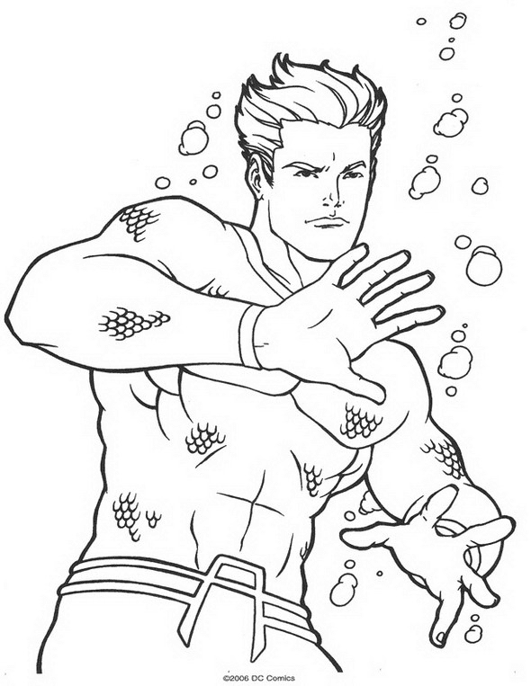 Aquaman DC para colorir