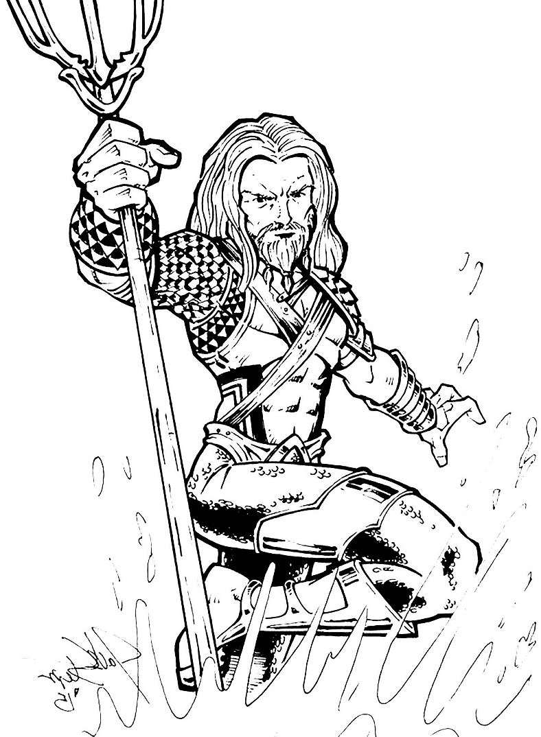 Aquaman Free Coloring Pages