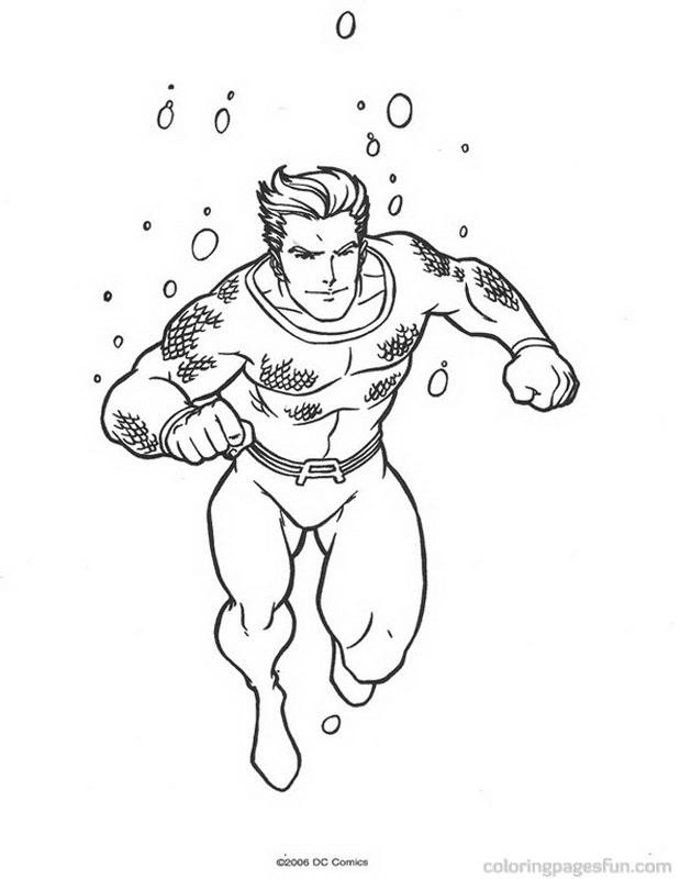 Página para colorir para imprimir Aquaman