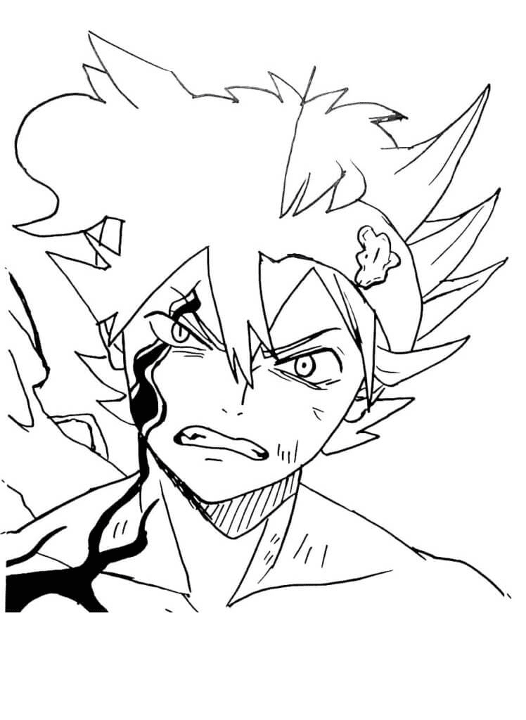 Asta Demon Black Clover Coloring Pages