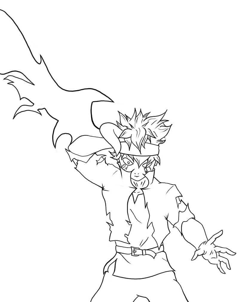 Asta Demon Power Coloring Pages   Black Clover Coloring Pages ...