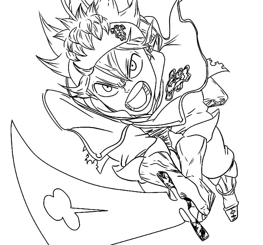 Asta Fighting Coloring Page