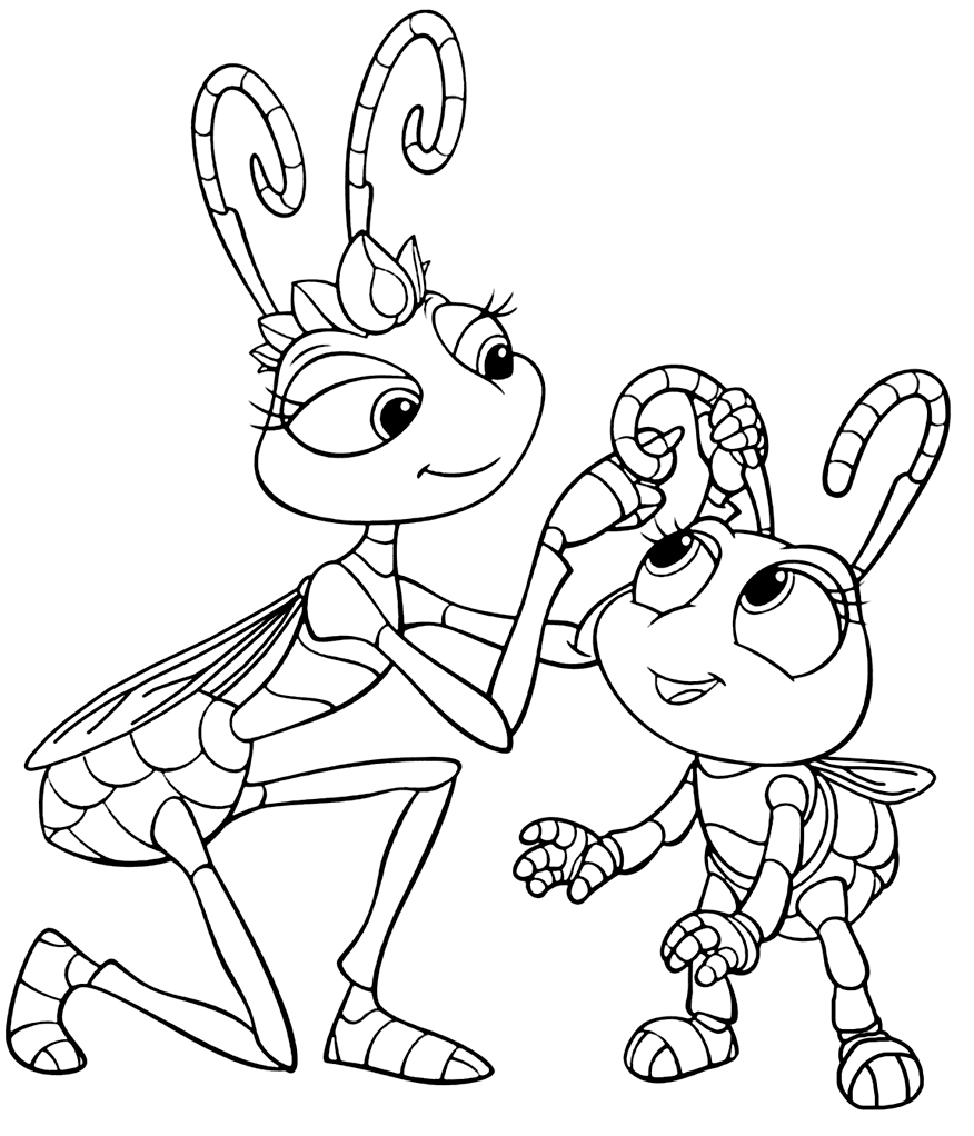 Atta and Dot Coloring Page