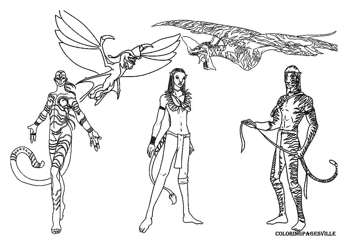 Avatar 2 Movie Coloring Page